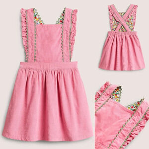 Mini Boden Woven Pinafore Dress Formica Pink Size 4-5Y $64